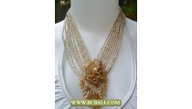 Chockers Necklaces Beads Fashion with Brown Stones
